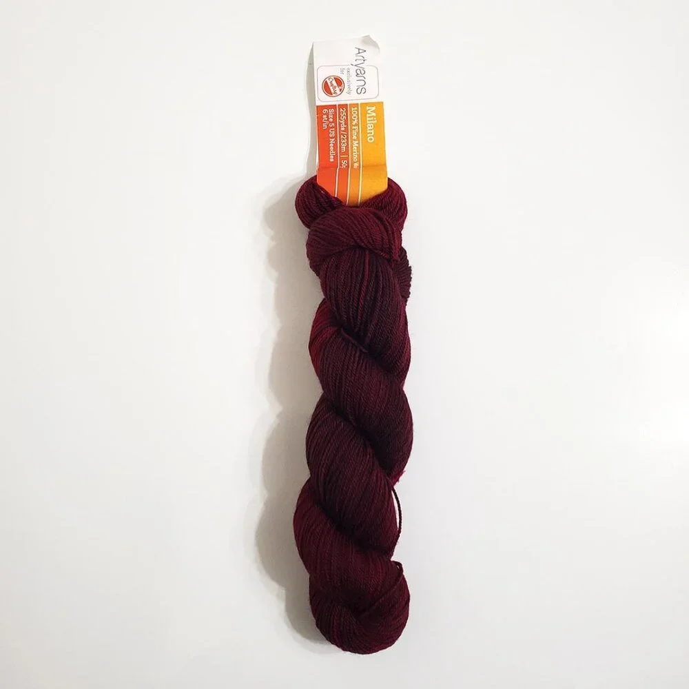 Artyarns Milano Yarn Fine Merino Wool C103R Burgundy Bordo 50g 233m